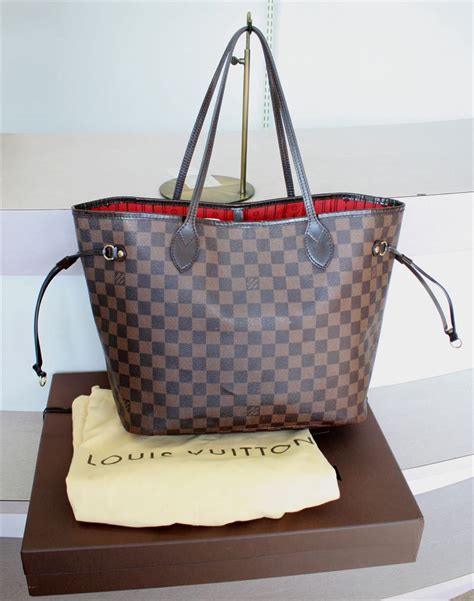 authentic louis vuitton neverfull mm damier ebene